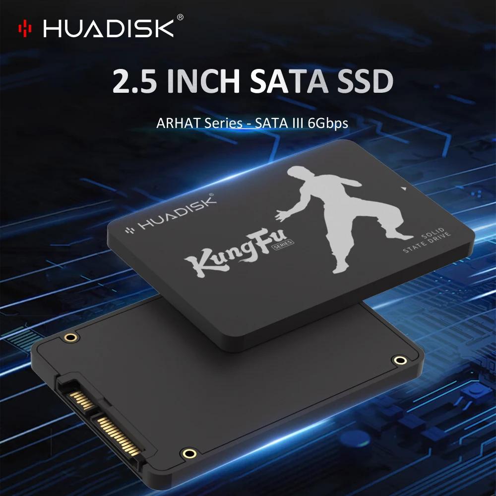 HUADISK  ָ Ʈ ̺, TLC ũž ǻ ϵ ũ, Ʈ ǻͿ SSD SATA 3, 1TB, 512GB, 2.5 ġ, 6Gbps